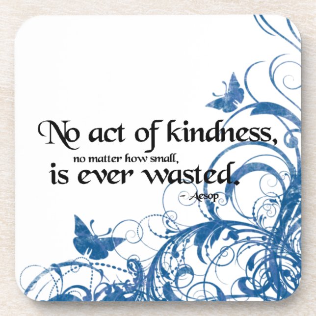 kindness butterfly swirl drink coaster (Front)