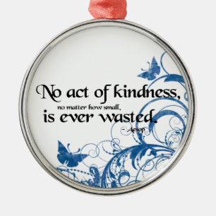 kindness butterfly swirl metal ornament