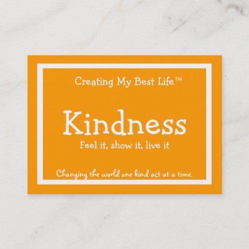 Kindness Card _ Orange  Gold