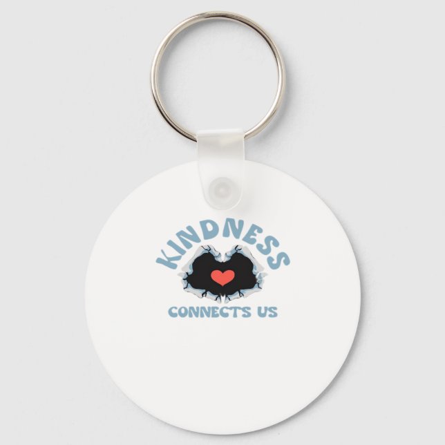 Kindness Connects Us Classic Style Keychain (Front)