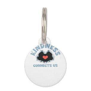 Kindness Connects Us Classic Style Pet ID Tag