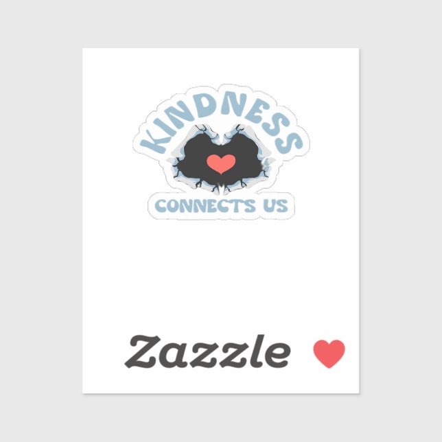 Kindness Connects Us Classic Style Sticker (Sheet)