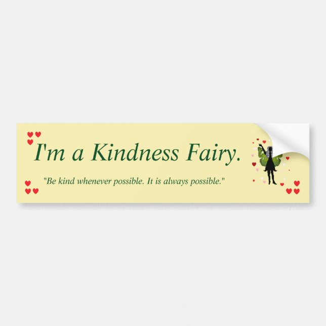 Kindness Fairy Bumper Sticker (Front)