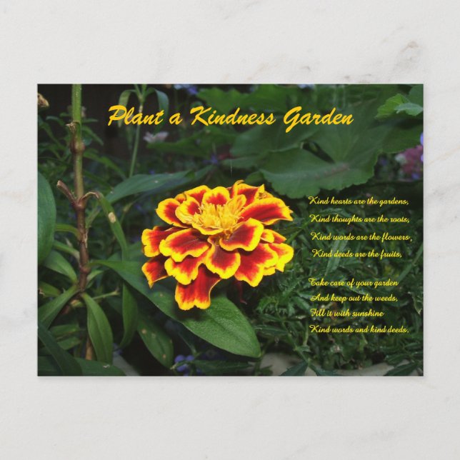 Kindness Garden Poem Postcard (Front)