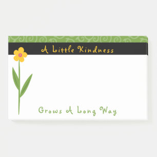 Kindness Grows Flowers Inspirational 10 X 6 Post-it Notes