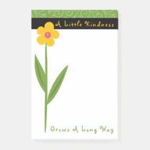 Kindness Grows Flowers Inspirational 4 X 6 Post-it Notes