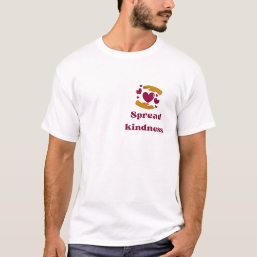 Kindness Heart  Hands Typography Design T_Shirt