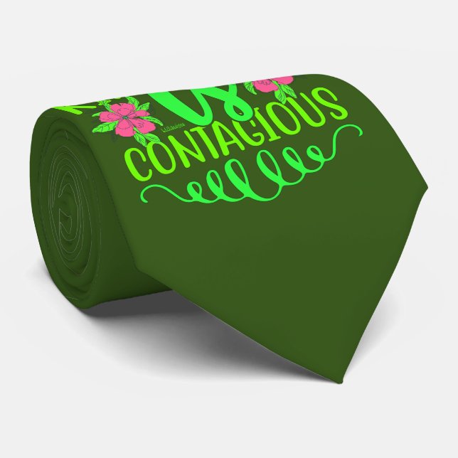KINDNESS IS CONTAGIOUS inspirational quote         Neck Tie (Rolled)