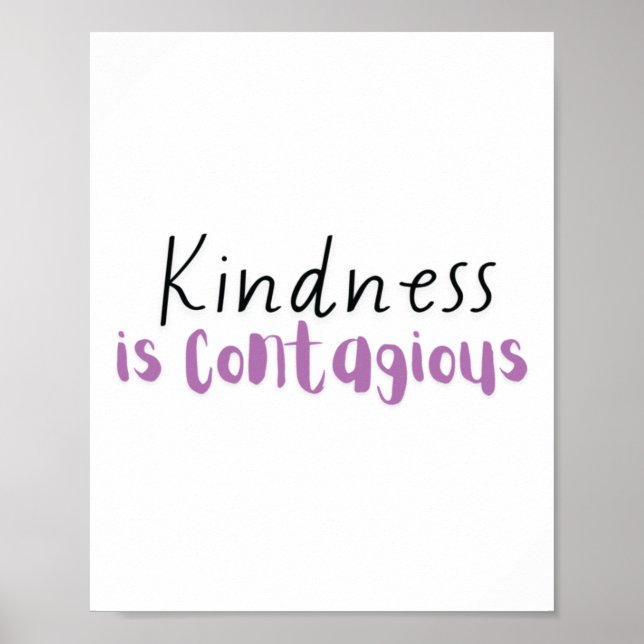Kindness Is Contagious Sticker  Poster (Front)
