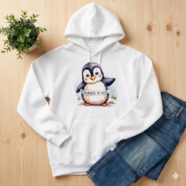 Kindness Is Cool Kids Sweatshirt (Encourage kindness with this cute penguin, "Kindness is cool" sweatshirt! )