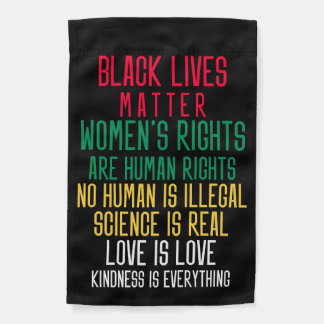 Kindness Is Everything Black Outdoor Inspirational Garden Flag
