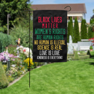 Kindness Is Everything Black Outdoor Inspirational Garden Flag