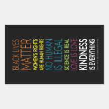 Kindness Is Everything Color Rectangle Sticker