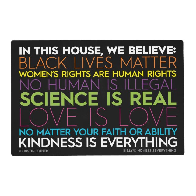 Kindness Is Everything Placemat (Front)