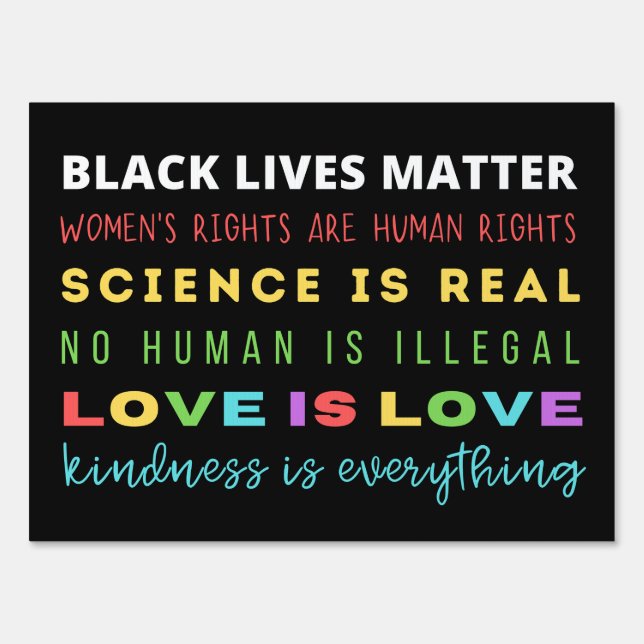 Kindness Is Everything Yard Sign (Back)