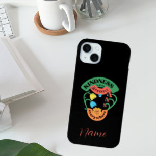 KINDNESS IS FREE AFFIRMATION RETRO STYLE iPhone 15 PLUS CASE