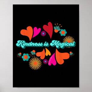 Kindness Is Magical Boho Hippie Style Motivational Poster