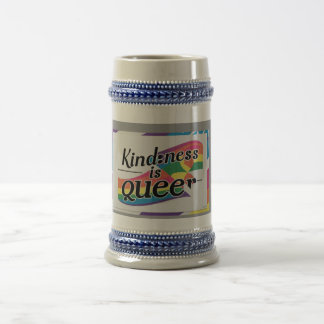 Kindness is Queer – Designed by ShelloCB Beer Stein