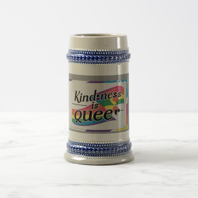 Kindness is Queer – Designed by ShelloCB Beer Stein (Center)