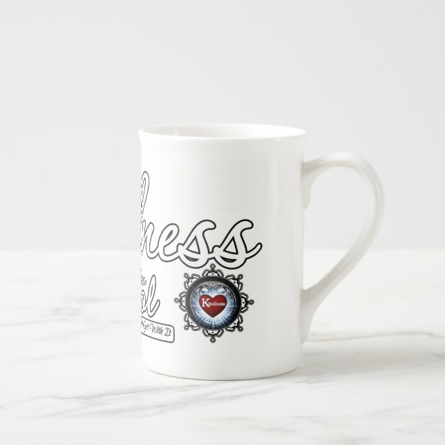 Kindness Is The New Cool Bone China Mug (Right)