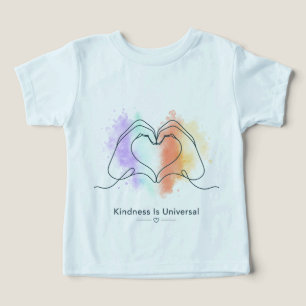 Kindness Is Universal Pride Heart Design Toddler T-shirt