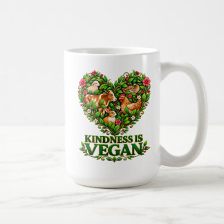 Kindness Is Vegan – Let Your Heart Choose Coffee Mug