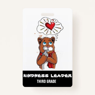 Kindness Leader Badge Pass Tag Third Grade Teacher