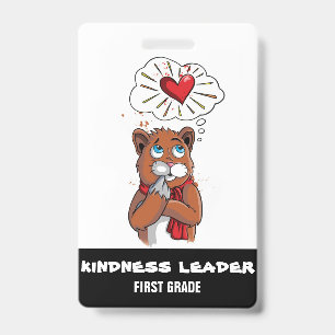 Kindness Leader Pass Badge Tag First Grade Teacher