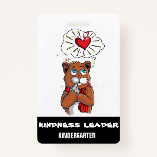 Kindness Leader Tag Pass Badge Kindergarten