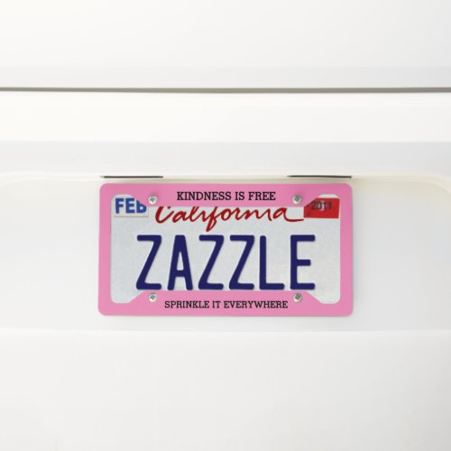 Kindness License plate frame