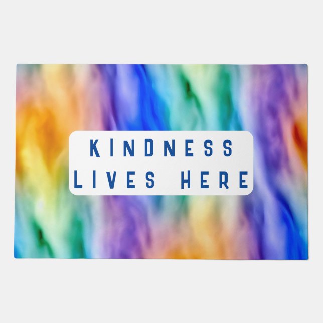 Kindness Lives Here Door Mat (Front)