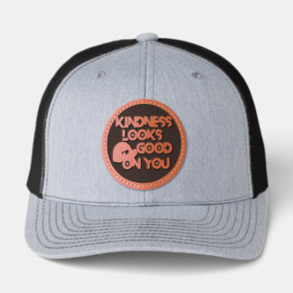 Kindness Looks Good on You Leather Patch Hat