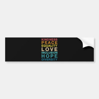 Kindness love diversity vintage LGBT pride Bumper Sticker