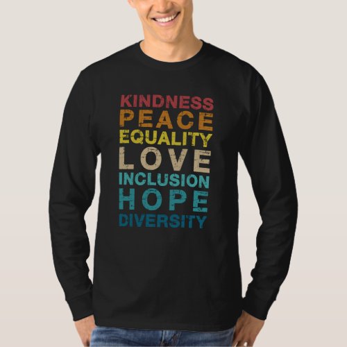 Kindness love diversity vintage LGBT pride T_Shirt