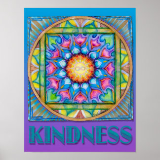 Kindness Mandala Poster