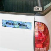 Kindness Matters bumper stickers Blue Floral (On Truck)