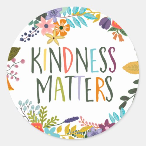 Kindness Matters Classic Round Sticker