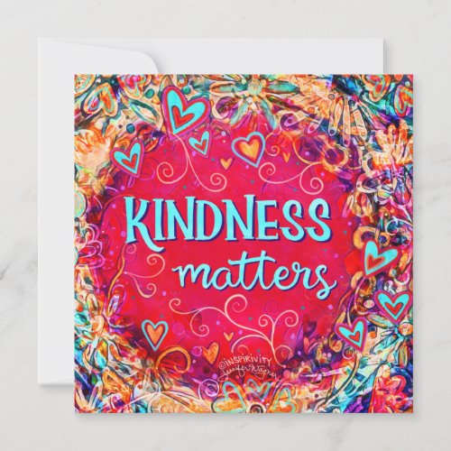 Kindness Matters Fun Whimsy Red Inspirivity