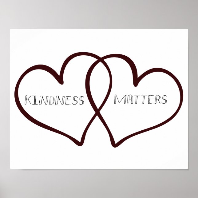 Kindness Matters Hearts Poster (Front)