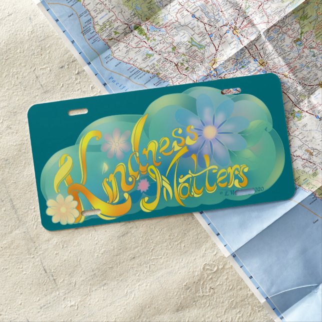 Kindness Matters License Plate (In Situ)