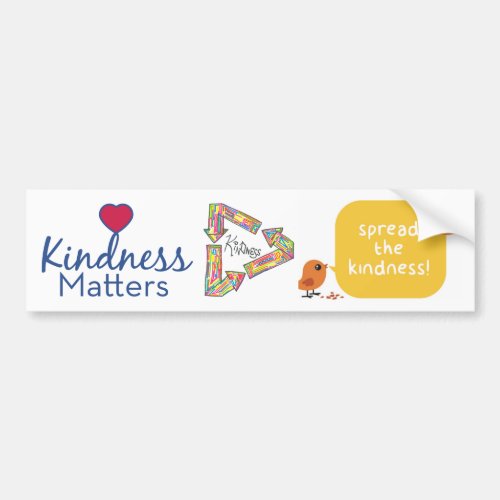 Kindness Matters _ on the School Bus Bumper Sticker