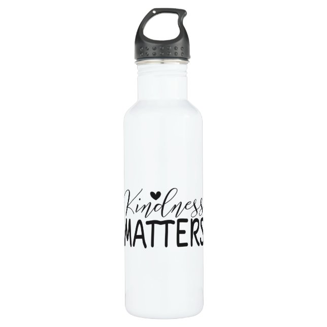Kindness matters stainless steel water bottle (Front)