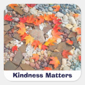 Kindness Matters Heart Classic Round Sticker