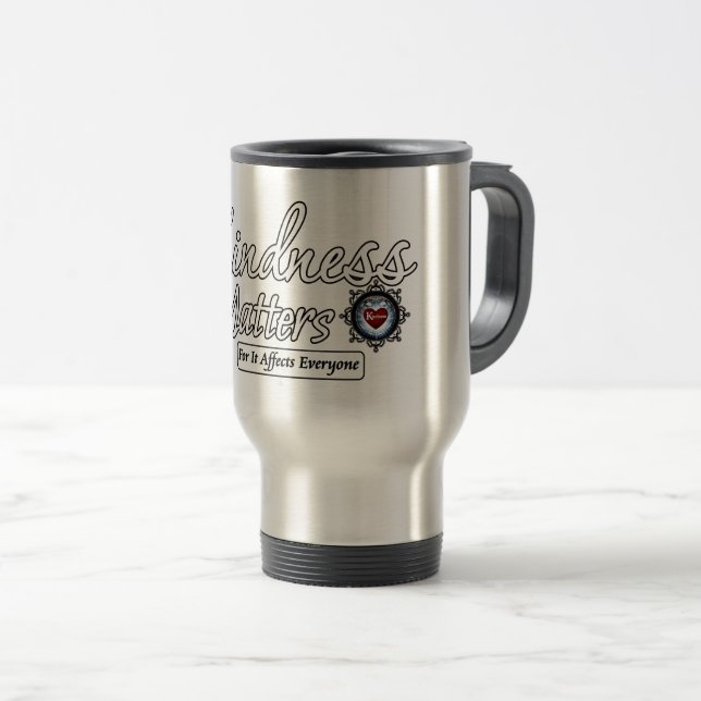 Kindness Matters Travel Mug (Front Right)
