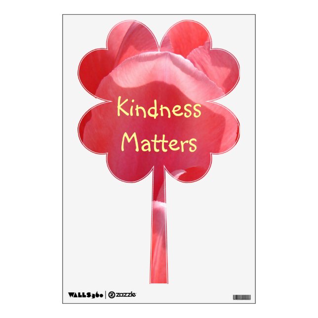 Kindness Matters wall decals Kind Pink Clover (Front)