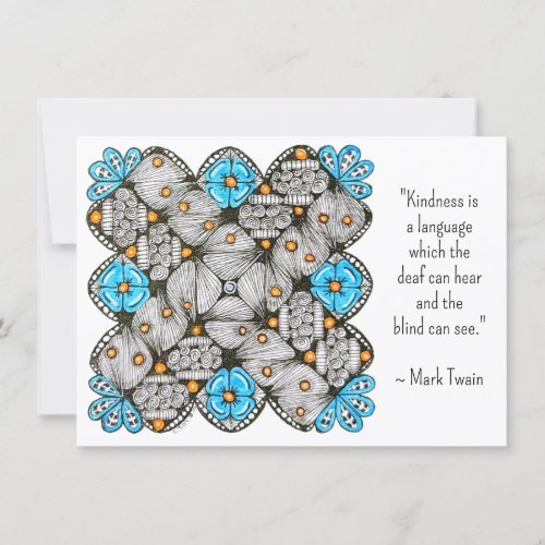 Kindness Means So Much  Thank You Card