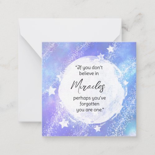   Kindness Miracle Iridescent AP62  Note Card