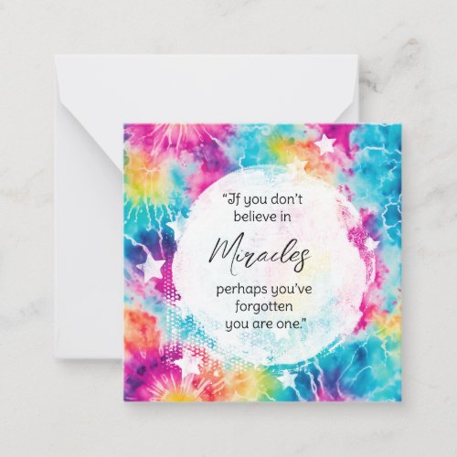   Kindness Miracle Tie Dye AP62  Note Card