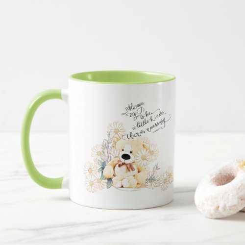 Kindness Motivational Quote Teddy Floral Combo Mug