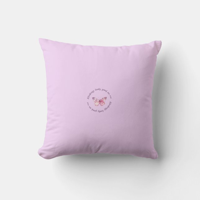 Kindness Mug“Kindness Looks Good On Me” Throw Pillow (Front)